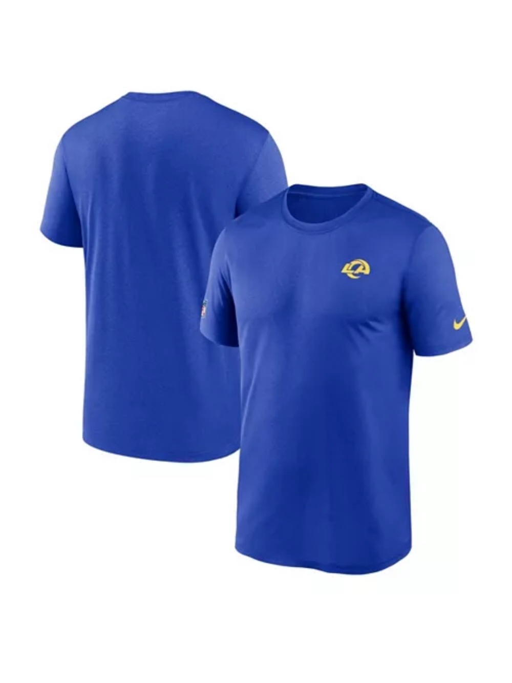 Nike Men’s Blue Short Sleeve LA Rams Dry Fit Shirt Size M
